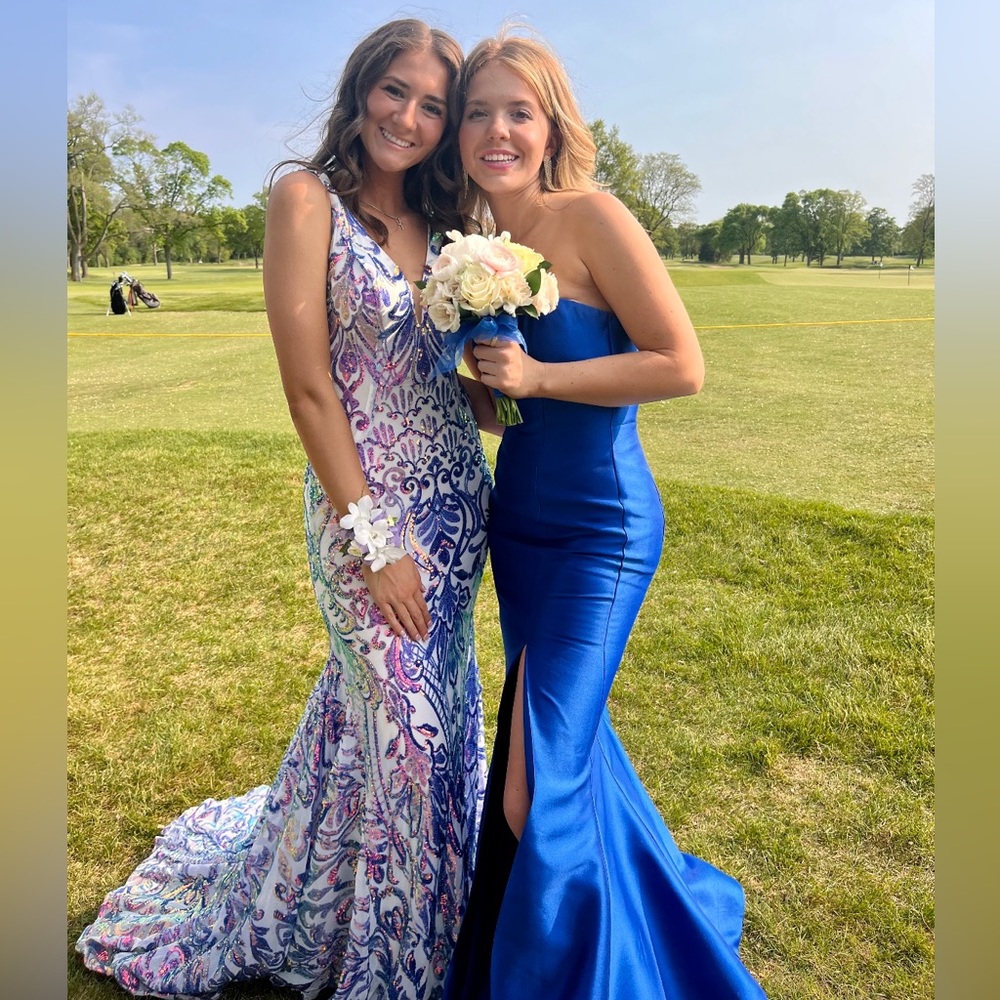 sherri hill royal blue prom dress size 4